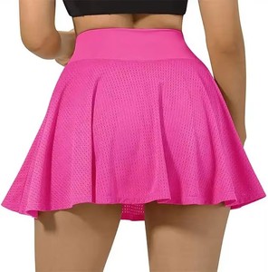 Benutzer definierte Fitness Golf Outfits Täglich High Waist Girls Tennis rock Quick Dry Mesh Sportswear Skort für Frauen - Product Image 4