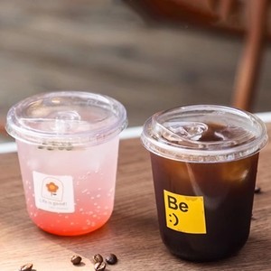 Bicchieri di Plastica Trasparenti Personalizzati a Forma di U da 89mm per Bevande da Asporto, Tè al Latte, Boba e Caffè, con Coperchi - Product Image 5