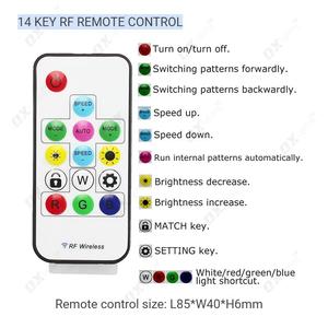 Mini Giấc Mơ Màu Led điều khiển 5-24V USB 5V RF 14 Key từ xa nam cắm 2048 pixel ws2812b 2811 SPI tín hiệu <span class=keywords><strong>dimmer</strong></span> điều khiển - Product Image 4