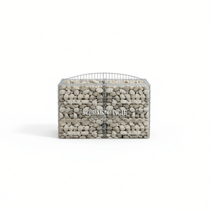 Ensemble de 8 paniers gabions rectangulaires en fer galvanisé argenté, conteneurs de rangement décoratifs pour l'organisation du salon - Product Image 1