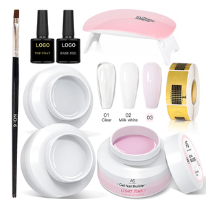 Kit de Extensión de Uñas, Set de Manicura <span class=keywords><strong>y</strong></span> Pedicura, Gel UV Constructor de Uñas con Capa <span class=keywords><strong>Base</strong></span>/<span class=keywords><strong>Top</strong></span> <span class=keywords><strong>Coat</strong></span>, Barniz Duro, Fácil de Remojar, Tiempo de Curado LED de 30s - Product Image 2