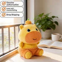Peluche authentique Capybara Lulu super douce, rembourrée en coton PP, poupée pendentif de 10-11 cm, décoration de sac, cadeau d'anniversaire pour filles