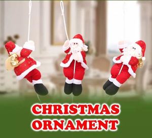 Père Noël grimpeur sur corde, décoration de Noël, poupées en peluche, jouets, ornement à suspendre pour sapin de Noël, Nouvel An 2026 - Product Image 2
