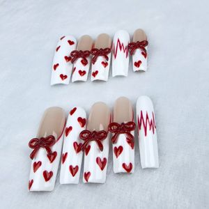 プレスオンネイルアートデザインスタイル着用プラス卸売工場純粋な手描きマニュアル生産 - Product Image 3