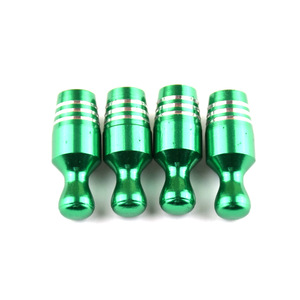 Tapas de válvula de aleación de aluminio con forma de bola de boliche roja para reparación y reemplazo de neumáticos sin cámara de automóviles y motocicletas - Product Image 4
