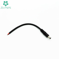 Câble d'alimentation DC 5V/12V/24V avec prise jack 5521 5525 à extrémité ouverte, câble d'alimentation DC 18AWG