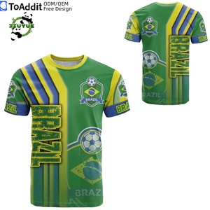 Jersey Sepak Bola Brasil Kustom untuk Anak Laki-laki dan Perempuan, Seragam Sepak Bola Personal dengan Nama dan Nomor, Seragam Tim Nasional untuk Penggemar - Product Image 3