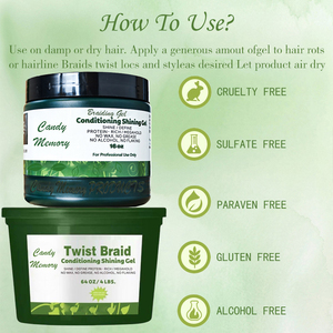 Gel Modellante Brillante in Confezione Grande da 64 oz, Tenuta Forte per <span class=keywords><strong>Styling</strong></span> Capelli, Lozione per Bellezza e Cura Personale - Product Image 4