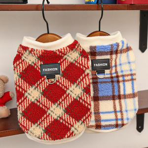 Kailina Pet <b>Clothes</b> Plaid Fleece Warm Winter Dog <b>Cat</b> Apparel - Product Image 1