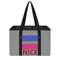 Panier de courses pliable personnalisé avec motif arc-en-ciel gay, cadeau écologique pour festival et courses en famille
