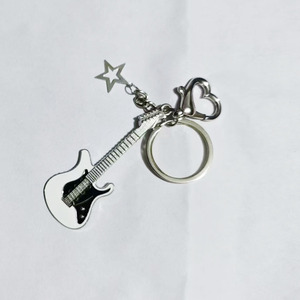 Y2k <span class=keywords><strong>guitare</strong></span> amour coeur étoile porte-clés pour hommes femmes doux Cool à la mode mode pendentif porte-clés Rock Punk Vintage accessoires <span class=keywords><strong>cadeau</strong></span> - Product Image 6