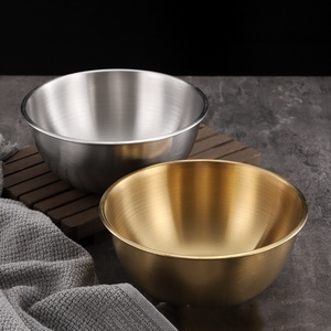 Juego de Tazones para Mezclar de Acero Inoxidable 304 con Marcas de Medición, Tazones Apilables Dorados/Plateados para <span class=keywords><strong>Cocina</strong></span> - Product Image 2