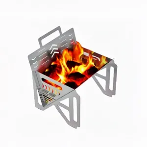 Hot Koop Lichtgewicht Draagbare Opvouwbare Outdoor Barbecue Verdikte Kaart Type Kachel Multifunctionele Grill