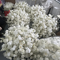 IFG Offres Spéciales 80cm Fleur De Soie Ivoire Hdrangea Boules Florales Grande Pièce Maîtresse pour Mariage
