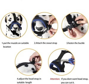 Effen Patroon Nylon Hondensnuit Met Reflecterende Kenmerken Afgescheiden Zachte Halsband Van De Hond Voorkomt Het Gepersonaliseerd Nemen Van De Mond - Product Image 4