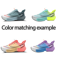 Chaussures de sport en tricot à logo personnalisé, dégradé de couleurs, style chunky, marque privée