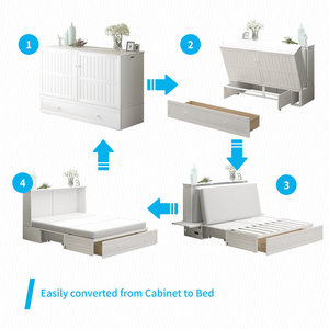 Chất lượng cao hiện đại đa chức năng tiết kiệm không gian nội thất phòng ngủ xoay Murphy tường giường - Product Image 6