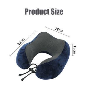 Prix usine mousse à mémoire de rebond lent ergonomique Relax cou soulager le Stress oreiller de voyage avec sac de rangement - Product Image 3