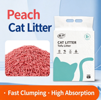 Litière pour chat en granulés de tofu 1,5 mm, désodorisante, agglomérante, faible teneur en poussière, jetable aux toilettes, vente en gros usine