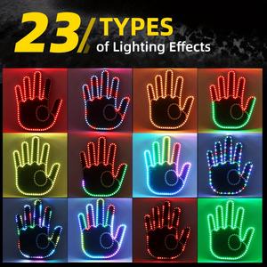 Yeni durum araba parmak ışık uzaktan komik orta parmak otomatik fren işık yol Rage uyarı Amber LED işaretleri - Product Image 4