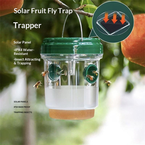 กับดักแมลงวันพัดลมแบบแขวนกันน้ำ ใช้พลังงานแสงอาทิตย์ พร้อมไฟ UV ทนทาน ใช้ได้กับตัวต่อต้านแมลงวันและตัวต่อต้านตัวต่อต้านแมลงขนาดใหญ่ เหมาะสำหรับการตั้งแคมป์และปิกนิก - Product Image 4