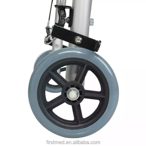 אלומיניום שני כפתור מתקפל הליכון ce שיקום טיפול אלומיניום סגסוגת כוח לסייע גלגולים ממונע גלגל הליכון ממונע - Product Image 4