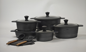 Thấp moq thiết kế cổ điển không dính Cookware Set Die Cast nhôm chậu và Chảo cảm ứng dưới cho nhà nấu ăn - Product Image 4
