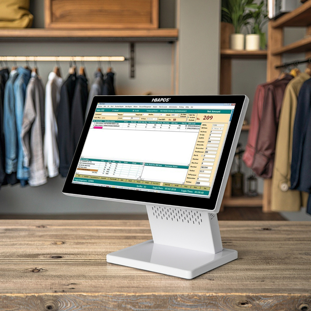 HBAPOS 15inch Touch Computer Desktop Cheap Price Retail Complete for Sale Restaurant Pos System All in One