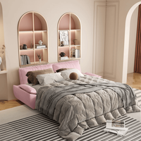 Canapé-lit convertible 3-en-1 en velours durable, 73,2 pouces, taille Queen, avec causeuse escamotable et coussins amovibles, idéal pour appartement et hôtel