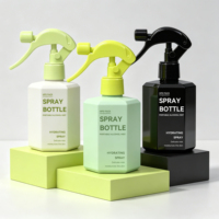 Nouvelle conception Flacon pulvérisateur carré en PEHD 190 ml pour parfum d'intérieur, avec gâchette, sécurité enfant, pour brume et outils capillaires à épaule inclinée