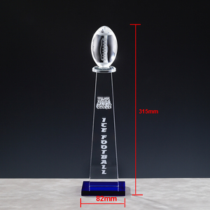 Nuevo Trofeo de Cristal MVP para Fútbol Americano, Copa de Fútbol de Cristal Transparente Personalizada para Campeones de Ligas - Product Image 5