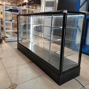 Einzelhandel geschäft Aluminiumrahmen-Vitrine Mehr schicht ige Glas regale mit abschließbarer LED-Beleuchtung Vitrine - Product Image 4