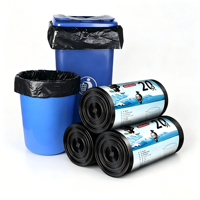 Mesin Pembuat Kantong Plastik Sampah PE Otomatis Gulung Tunggal Kecepatan Tinggi DFQ-800mm dengan Label dan Tag