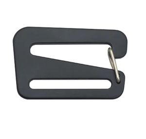 Mousqueton triangulaire en aluminium noir 50x25mm pour sangle de fixation, équipement de quincaillerie pour kayak, annexe, yacht et bateau - Product Image 2