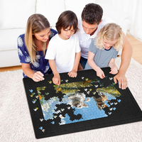 Tapis de puzzle portable antidérapant en feutre léger, plateau de rangement pliable pour puzzles de 1000 ou 500 pièces