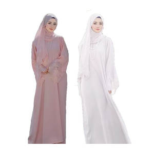 Zifeng OEM personnalisé décontracté 7 couleurs moyen-orient femmes musulmanes dames grande taille 2xl Robe malaise indonésien Robe avec Hijab - Product Image 1