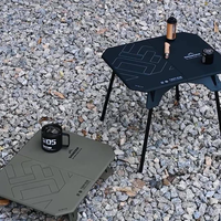 Table de camping ultra-légère à pieds détachables, portable, en alliage d'aluminium, pliable, multi-usages, pour l'extérieur