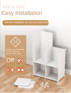 Custom Color <strong>Portable</strong> Diy Clothes Foldable Cabinet Plastic Organizer <strong>Wardrobe</strong> Cube Closet Plastic <strong>Wardrobes</strong> for Clothes - Product Image 4