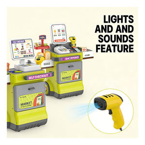 Carrito de Compras de Juguete, Supermercado, Caja Registradora, Escáner, Juego de Imitación de Mercado, Juego de Roles Educativo para Niños - Product Image 2