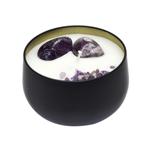 Candela <span class=keywords><strong>in</strong></span> vaso di cera di soia con <span class=keywords><strong>pietra</strong></span> colorata lucky stone factory a buon mercato can DIY - Product Image 4