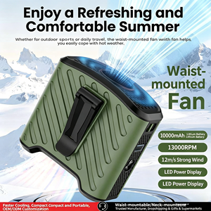 Ventilateur portable d'extérieur <span class=keywords><strong>3</strong></span> en 1, ventilateur de refroidissement portable, batterie externe, lumière LED, ventilateur rechargeable pour le camping, la pêche, les voyages d'été - Product Image 6
