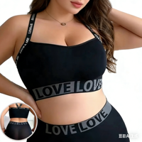 Ensemble camisole gris chiné élastique taille haute pour femme grande taille, style européen et américain, pour le quotidien