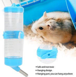 Bebedero de Plástico para Mascotas Pequeñas, Conejos, Cobayas, Hámsteres, Dispensador de Agua Automático, Contenedor Colgante de 80 ml - Product Image 6