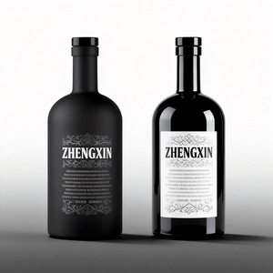 Botella de Vidrio Nórdica Negra Esmerilada de 500ml/750ml para Ginebra, Licores <span class=keywords><strong>y</strong></span> Vodka Oslo - Product Image 1