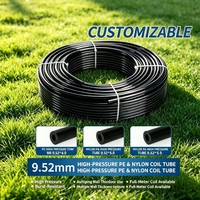 Tuyau en nylon noir haute pression de 9,52 mm pour système de brumisation 3/8'' et machine à brouillard