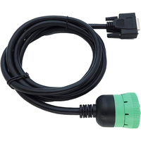 Cable Adaptador Personalizado al por Mayor Tipo 2 Verde J1939 de 9 Pines Macho a RS232 DB15 D-SUB VGA de 15 Pines Hembra para Dispositivo ELD de Camión