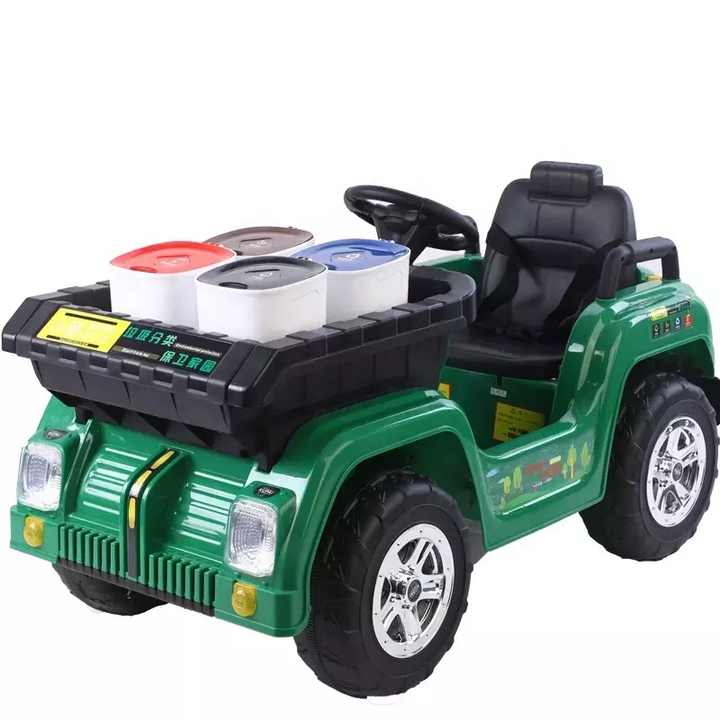 Brinquedo de caminhão de lixo com luzes, carro controlado por rádio,  veículo sanitário, reciclagem de carros, aprendizado precoce, brinquedos  para meninos, escala 1:24 - AliExpress