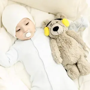 صرخة الاستشعار الطفل Lulla لعبة دب ، الصوت والضوء النوم المعونة تهويدة دبدوب النوم المهديء دش هدية