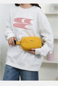 Nueva Riñonera Estilo Coreano Ligera, Impermeable y Ajustable con Múltiples Bolsillos con Cremallera, Riñonera de Nailon Personalizada - Product Image 5