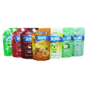 공장 재활용 500ml 세탁 비누 분말 식기 세척 액체 충전 및 캡 리필 백 1l 세탁 세제 스파우트 파우치 - Product Image 6